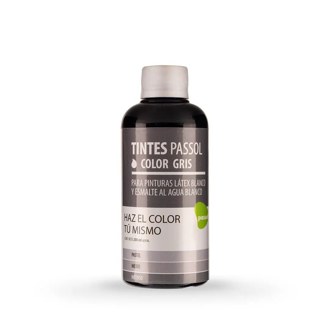 Concentrado Pintura Tinte Base Agua 250 ml PassolGrisPassol