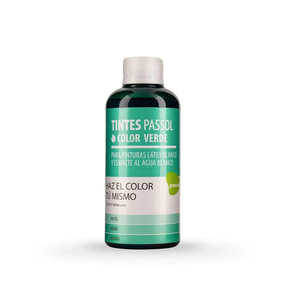 Concentrado Pintura Tinte Base Agua 250 ml PassolVerdePassol