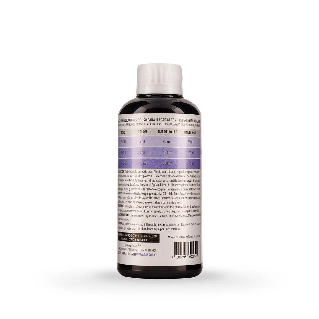 Concentrado Pintura Tinte Base Agua 250 ml PassolMoradoPassol