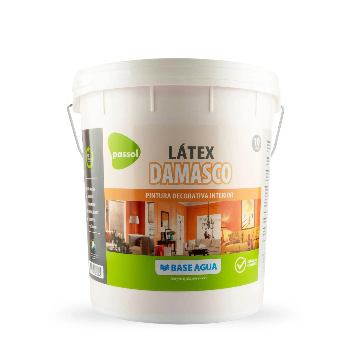 Látex Aplauso Balde 10lt ColoresDamascoBalde 10 ltsPassol