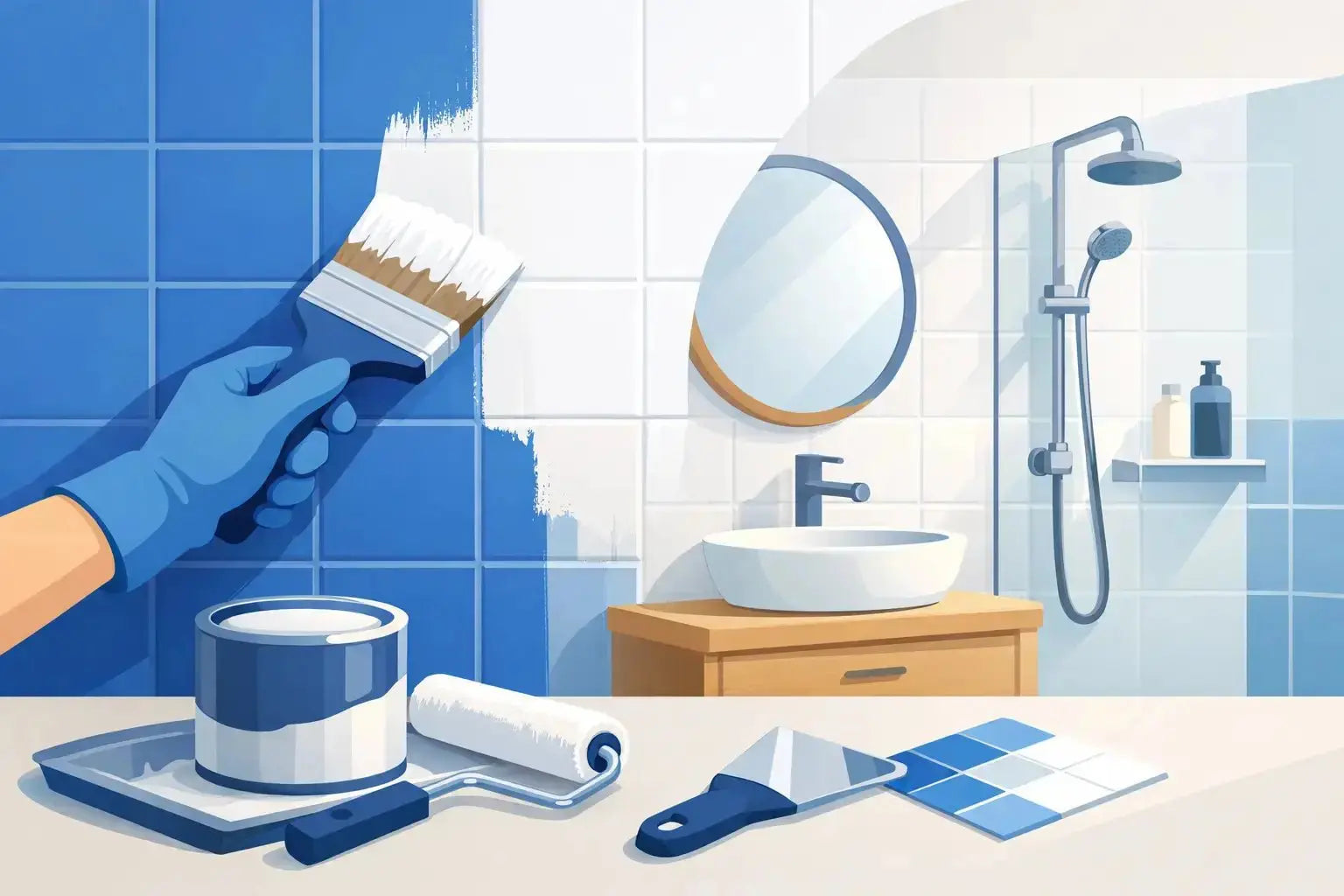 Cómo pintar azulejos de baño con esmalte - Passol
