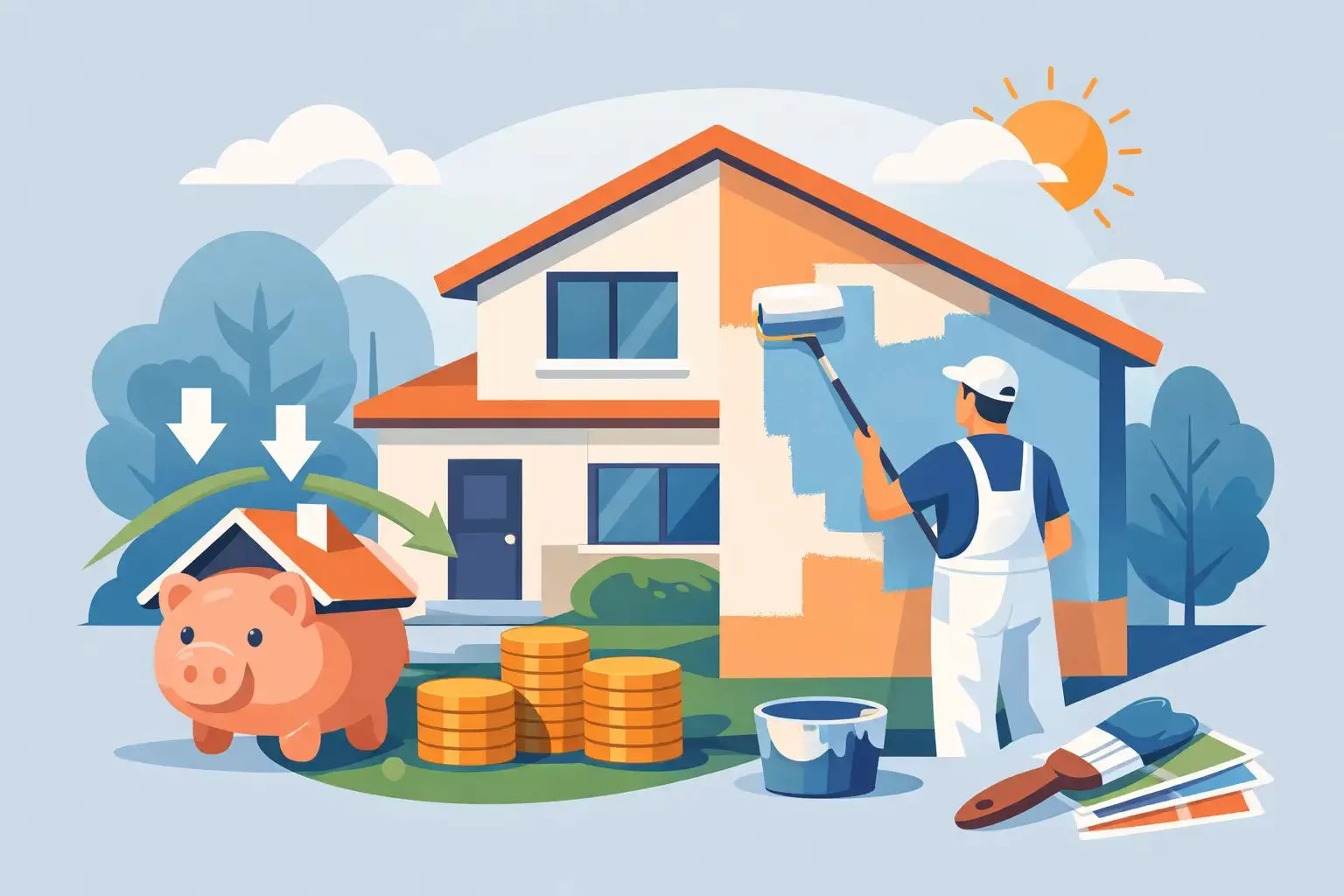 Cómo pintar fachada de casa y ahorrar de verdad