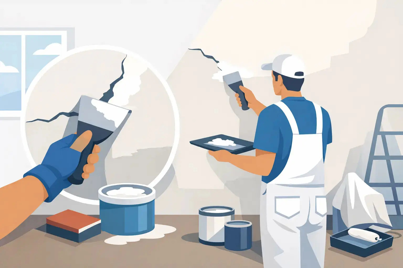 Cómo reparar grietas antes de pintar bien