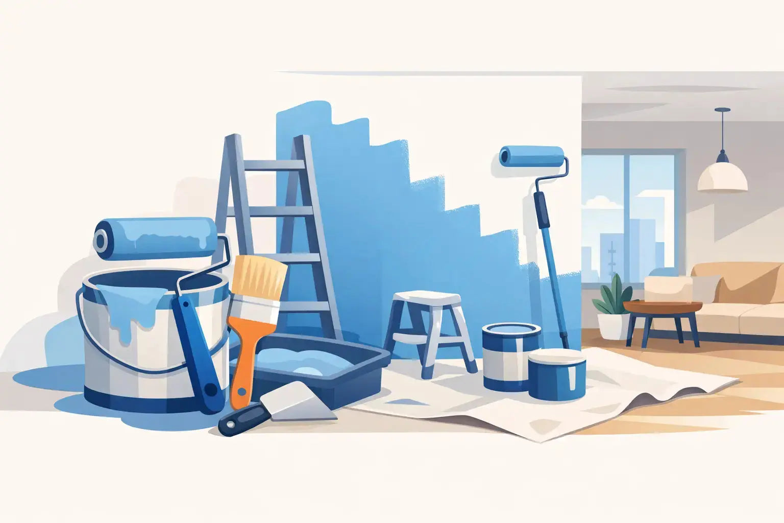 Guía de herramientas para pintar departamento