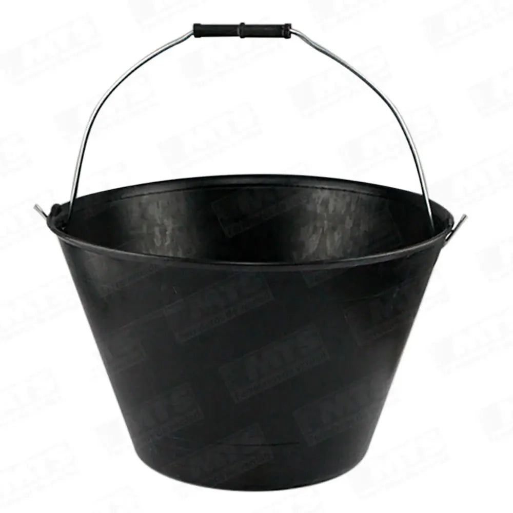 BALDE PLASTICO NEGRO ALBAÑIL 20LT PASSOL
