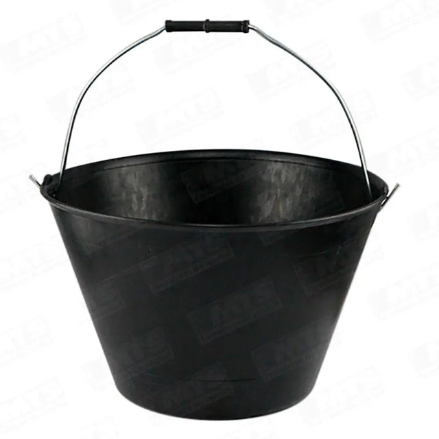 BALDE PLASTICO NEGRO ALBAÑIL 20LT PASSOL