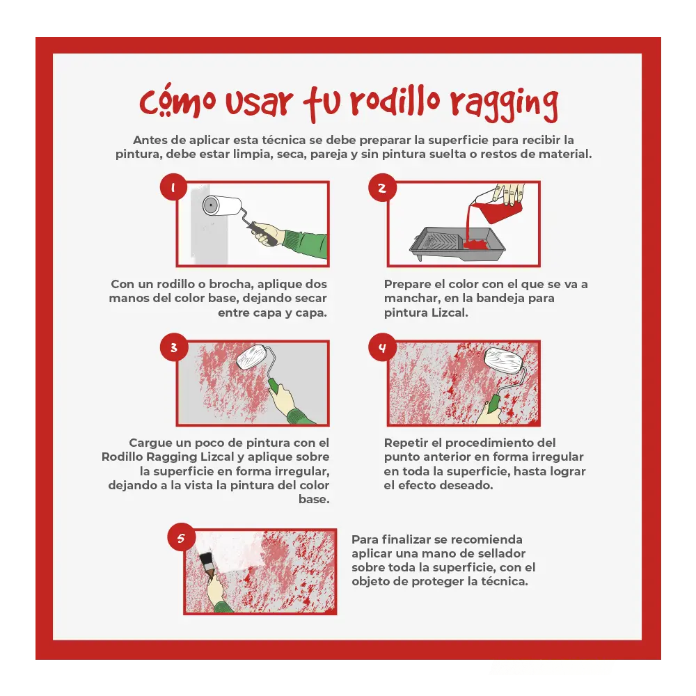 Rodillo Efecto Ragging Lizcal PASSOL