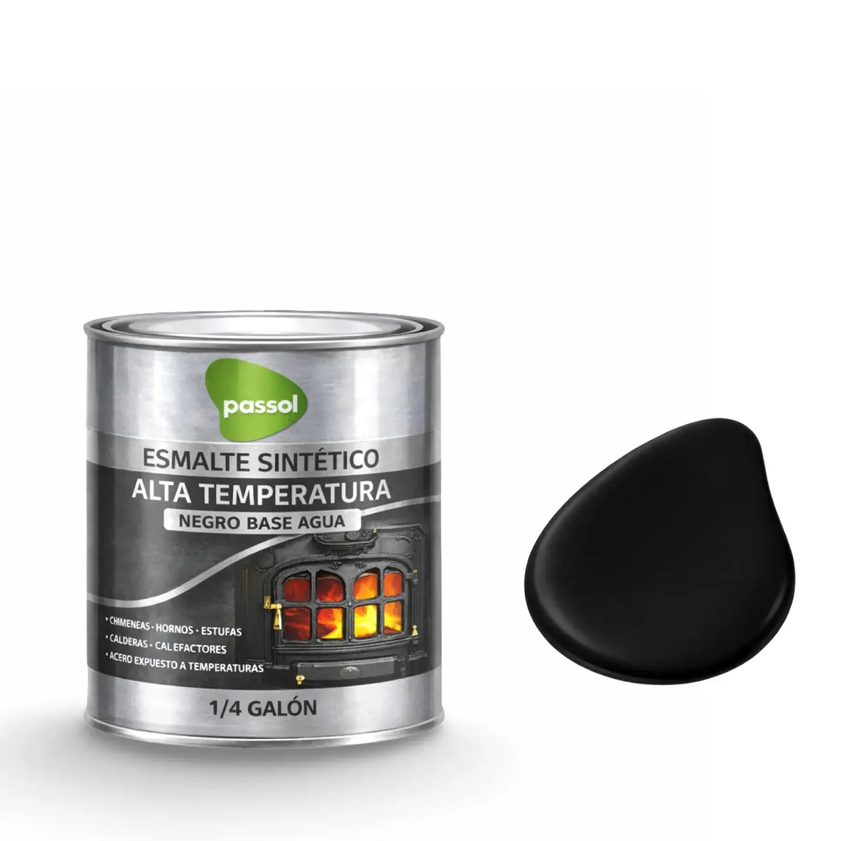 Esmalte Alta Temperatura 400°C Negro PASSOL