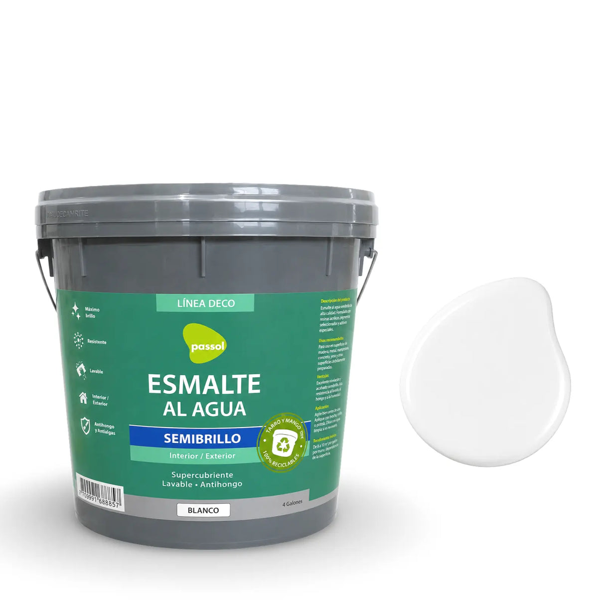 Esmalte al Agua Semibrillo Passol PASSOL