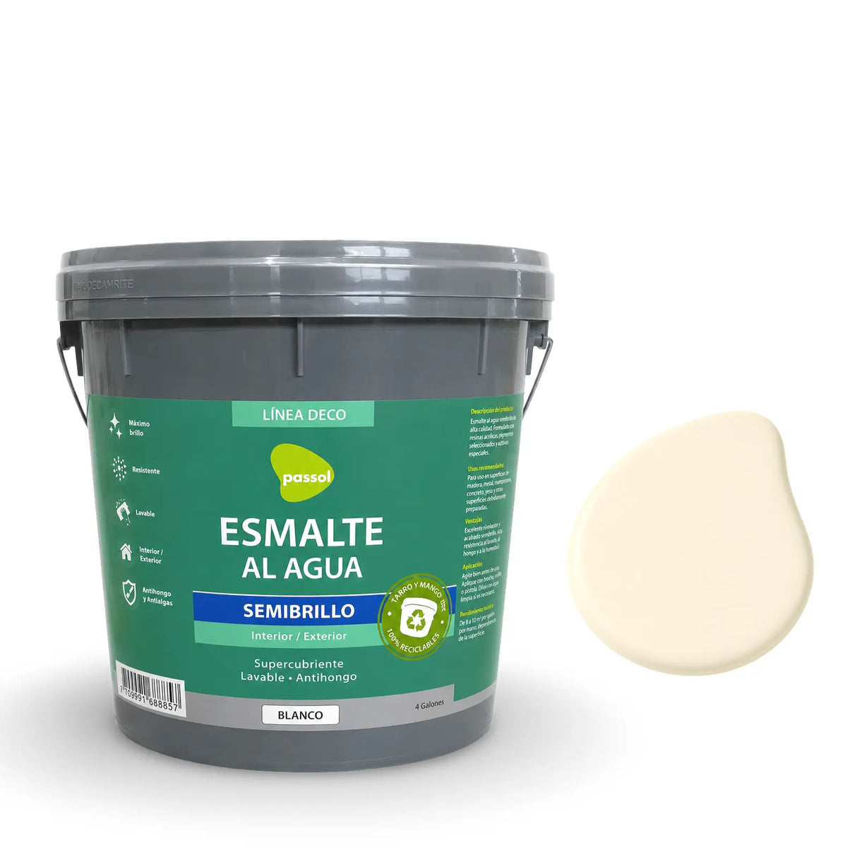 Esmalte al Agua Semibrillo Passol PASSOL