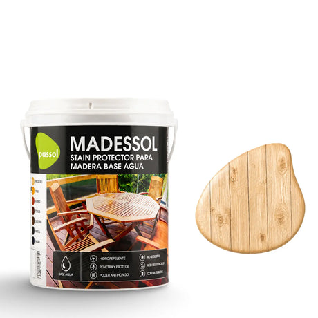 Madessol Protector Madera Stain al Agua PassolIncoloro1 GalónPassol