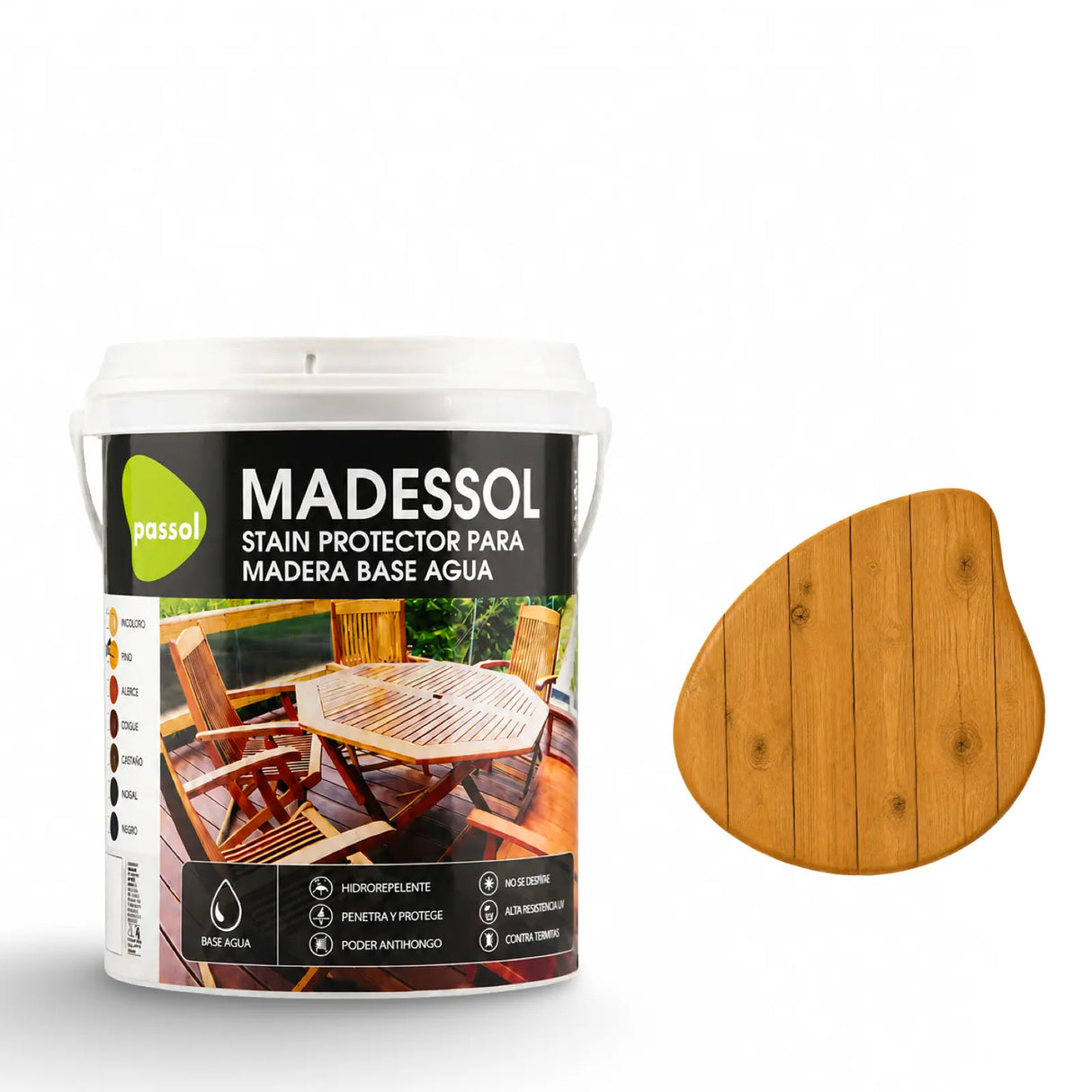 Madessol Protector Madera Stain al Agua PassolPino1 GalónPassol