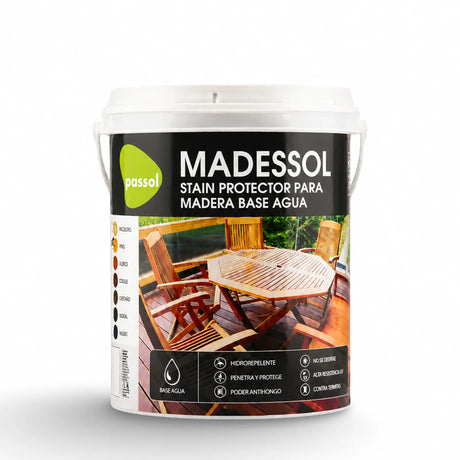 Madessol Protector Madera Stain al Agua PassolIncoloro1 GalónPassol