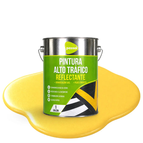 Pintura Alto Trafico Reflectante PassolAmarilloGalón 3.8ltsPassol