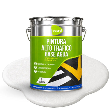 Pintura Alto Trafico Base Agua PassolBlancoTineta 4glPassol