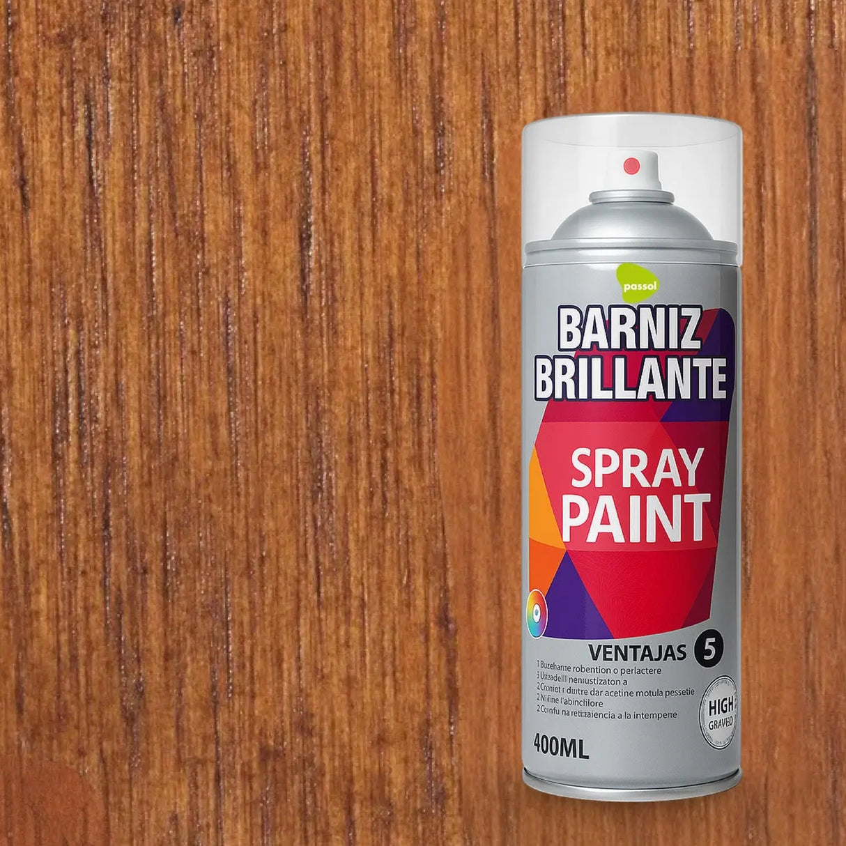 Spray Barniz Brillante Acrilico 400ml PASSOL