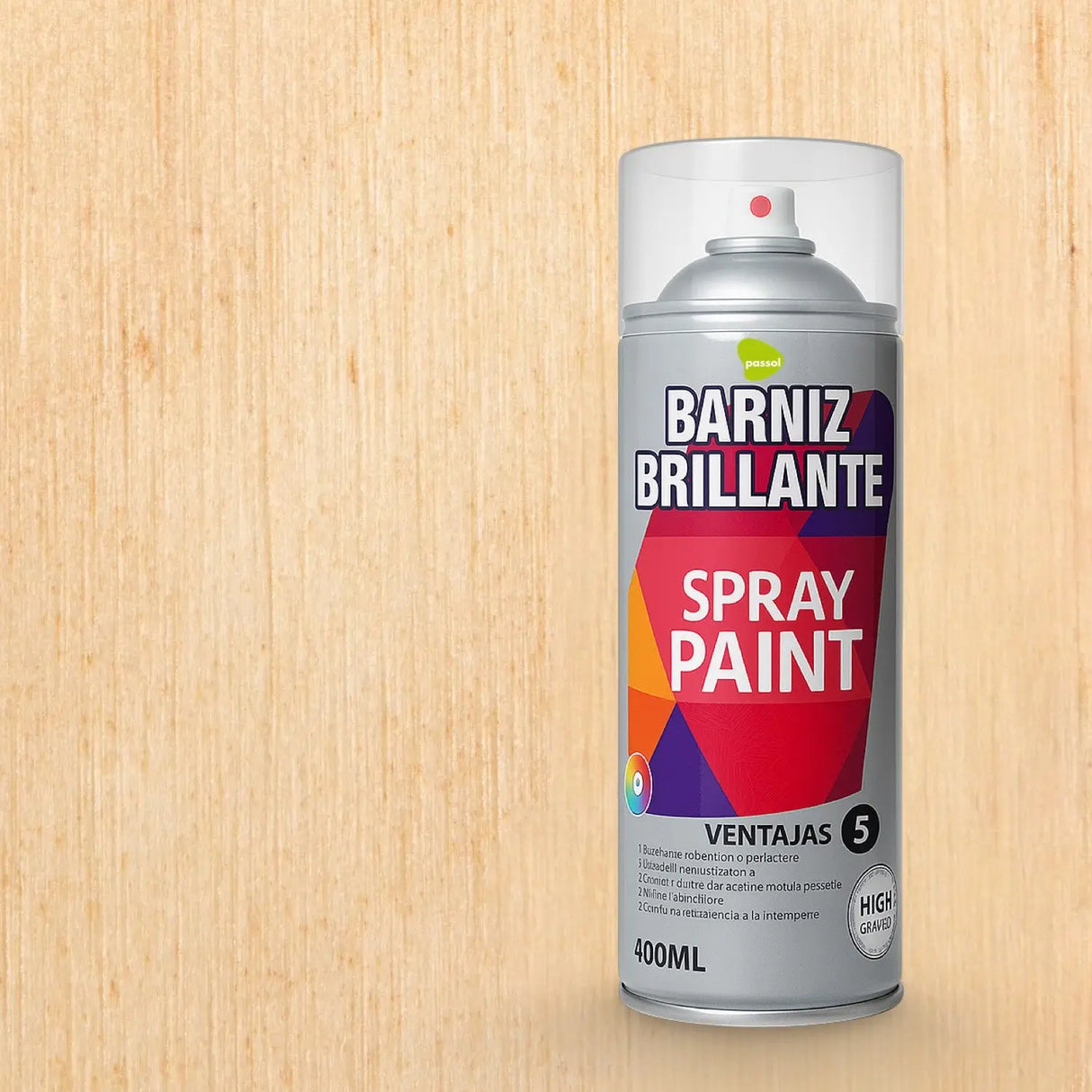 Spray Barniz Brillante Acrilico 400ml PASSOL