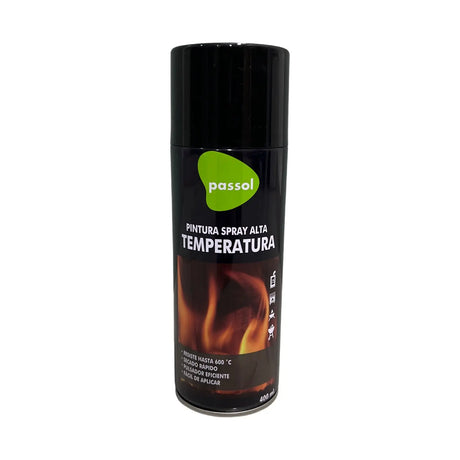 Pintura Spray Alta Temperatura Negro 400 ml PASSOL