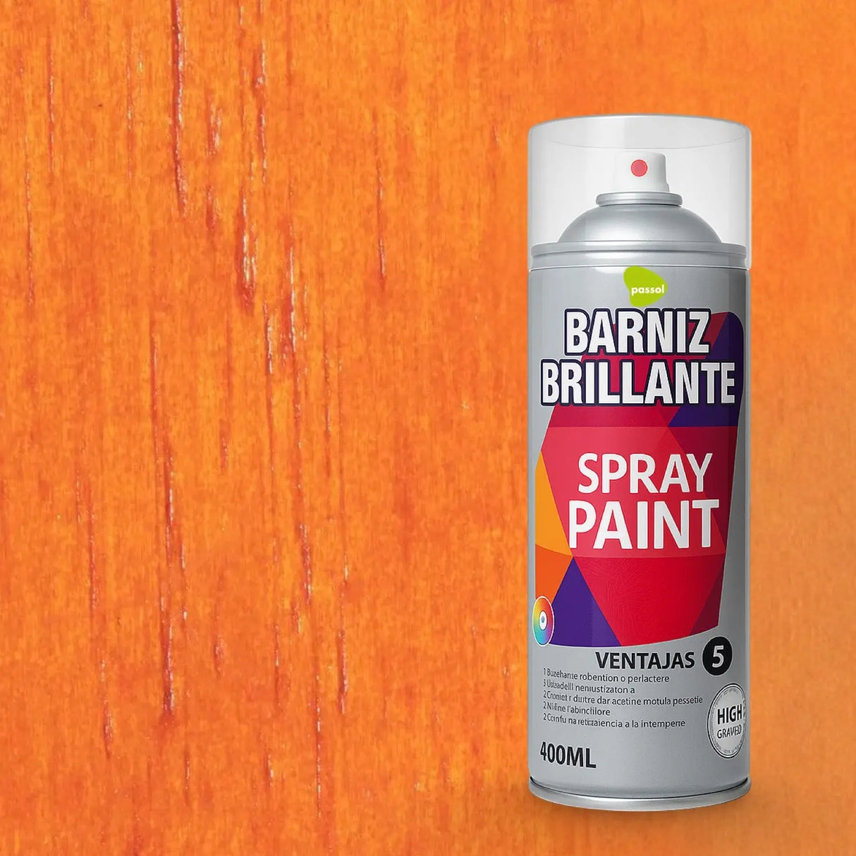 Spray Barniz Brillante Acrilico 400ml PASSOL