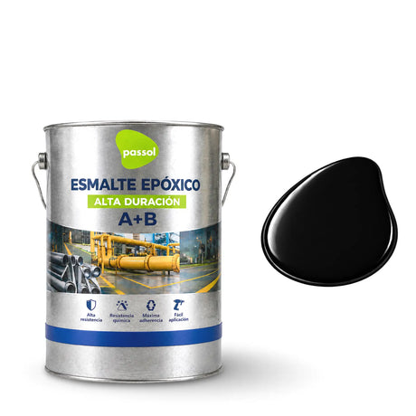 Esmalte Epoxico negro  Kit A+B Passol Passol