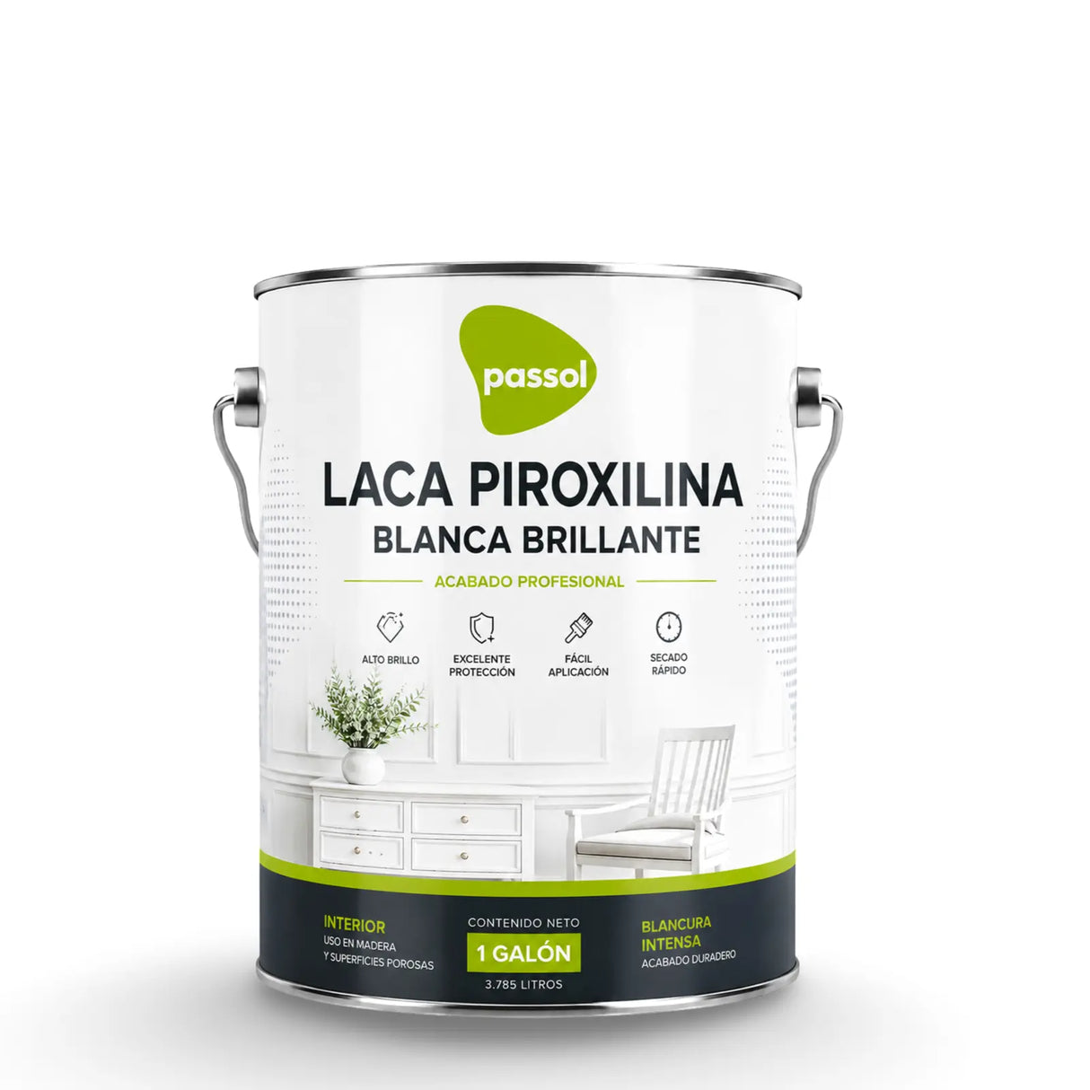 Laca Piroxilina Blanca Galón Passol Passol