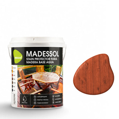 Madessol Protector Madera Stain al Agua PassolCaoba1 GalónPassol