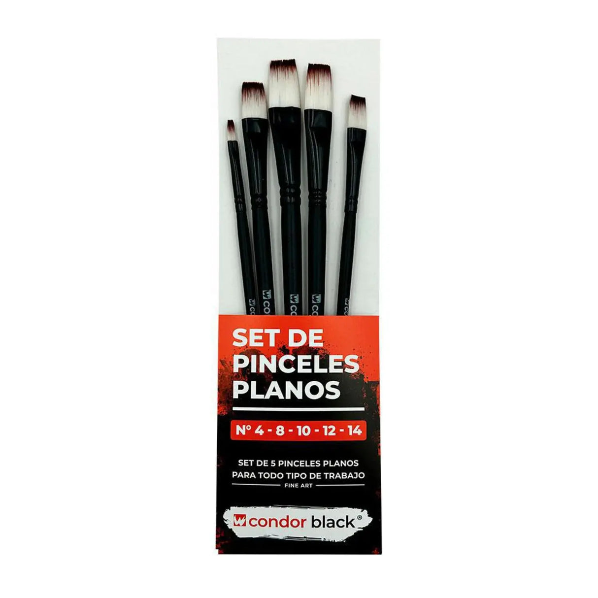 Set de Pinceles Condor Black 5und Profesional PASSOL