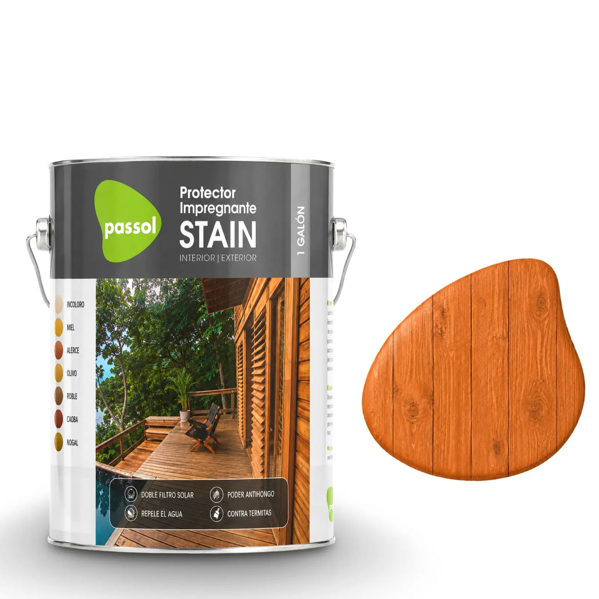 Stain Impregnante para Maderas PassolAlerce1 GalónPassol