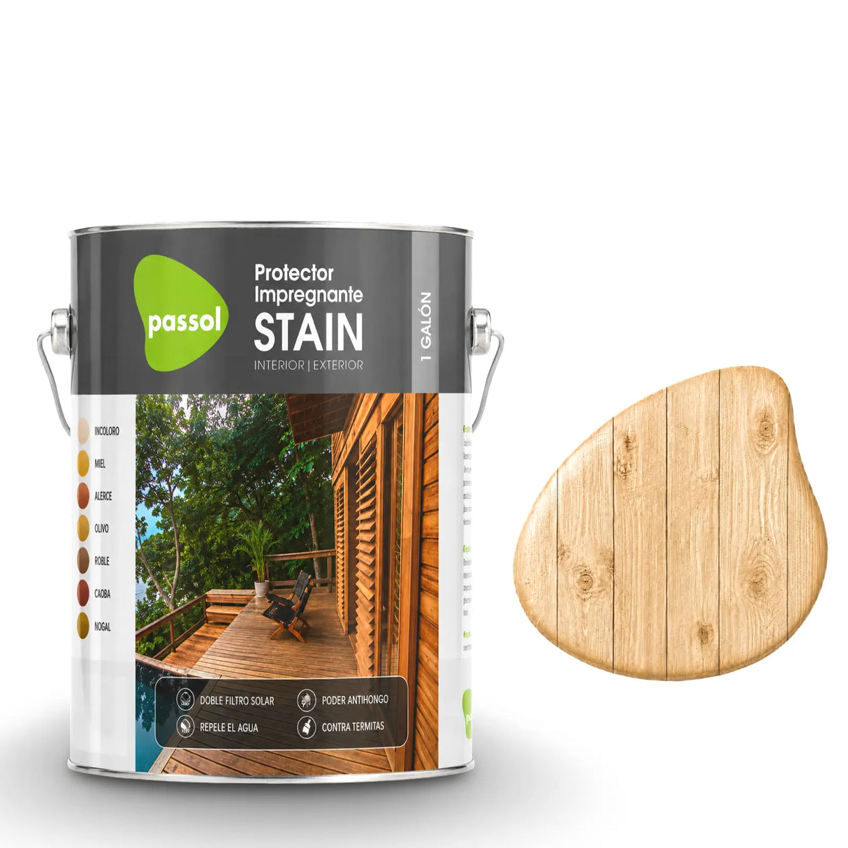 Stain Impregnante para Maderas PassolIncoloro1 GalónPassol
