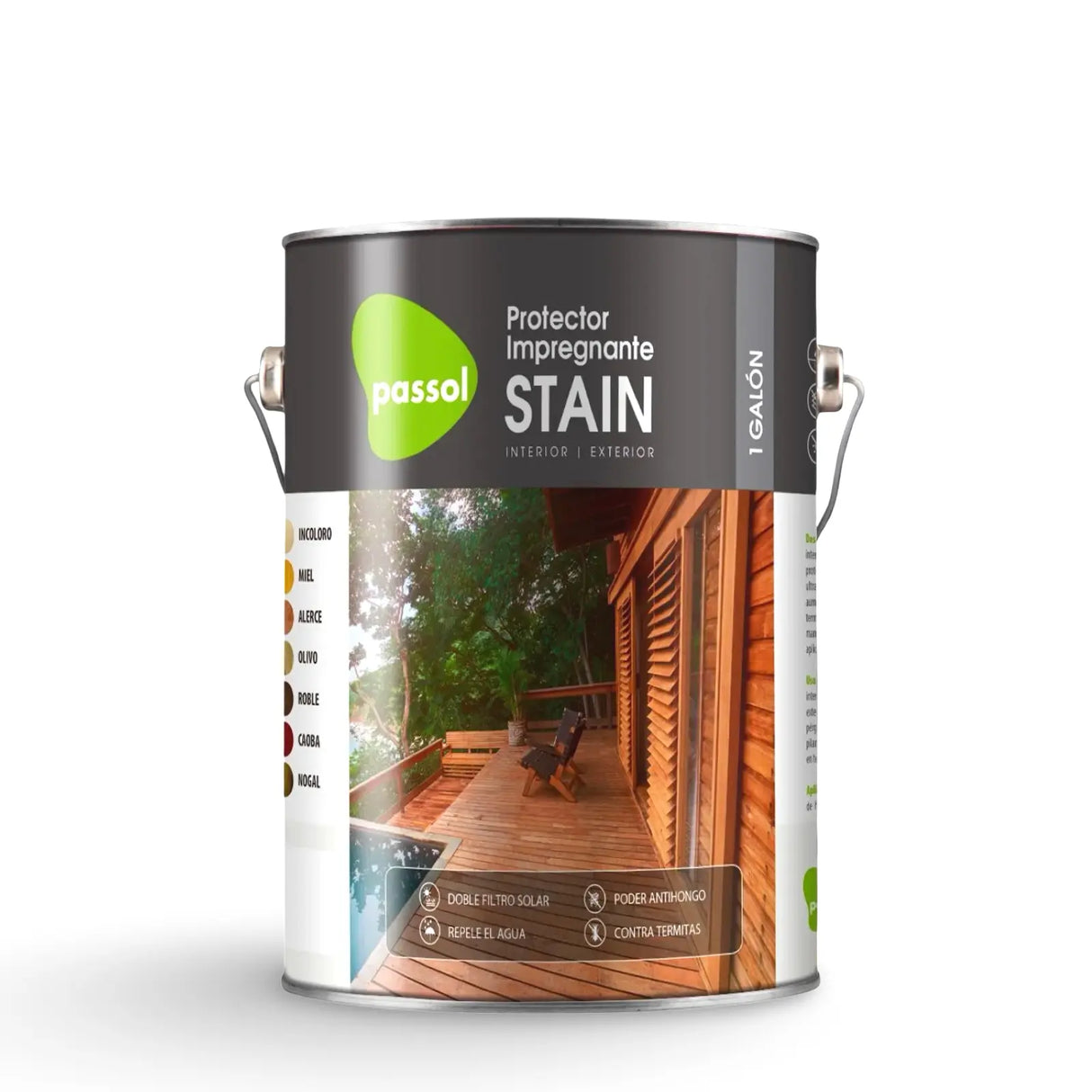 Stain Impregnante para Maderas PassolAlerce1/4 GalónPassol